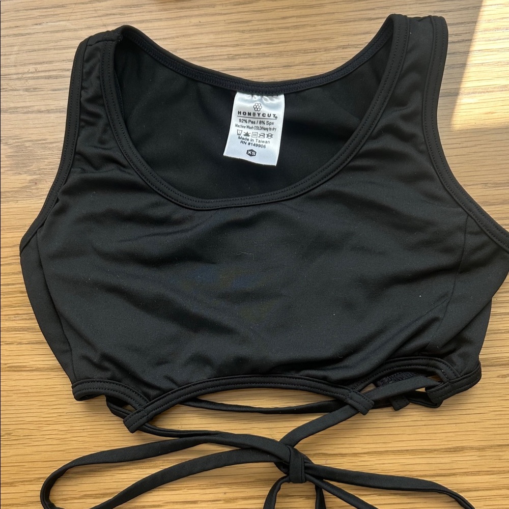 Honeycut Black Crop Top AXS